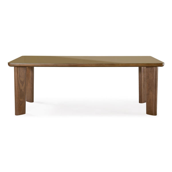 TOV Furniture Oani 83" Mid-Century Walnut & Glass Dining Table - Stylish, Durable, and Easy-Care for Any Space! TOV-D69236