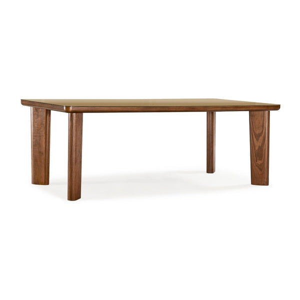 TOV Furniture Oani 83" Mid-Century Walnut & Glass Dining Table - Stylish, Durable, and Easy-Care for Any Space! TOV-D69236