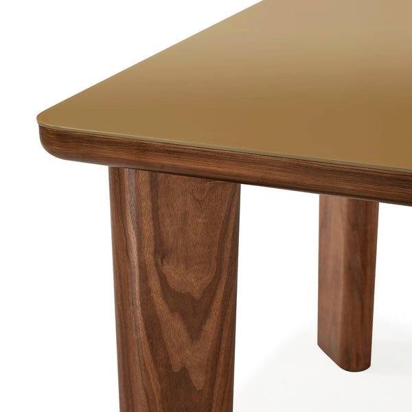 TOV Furniture Oani 83" Mid-Century Walnut & Glass Dining Table - Stylish, Durable, and Easy-Care for Any Space! TOV-D69236