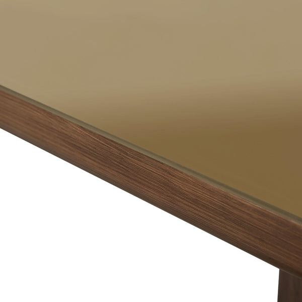 TOV Furniture Oani 83" Mid-Century Walnut & Glass Dining Table - Stylish, Durable, and Easy-Care for Any Space! TOV-D69236