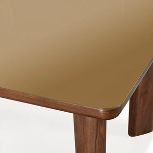 TOV Furniture Oani 83" Mid-Century Walnut & Glass Dining Table - Stylish, Durable, and Easy-Care for Any Space! TOV-D69236