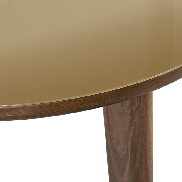 TOV Furniture Oani 51" Round Walnut & Glass Dining Table – Mid-Century Modern Elegance for Every Gathering TOV-D69237