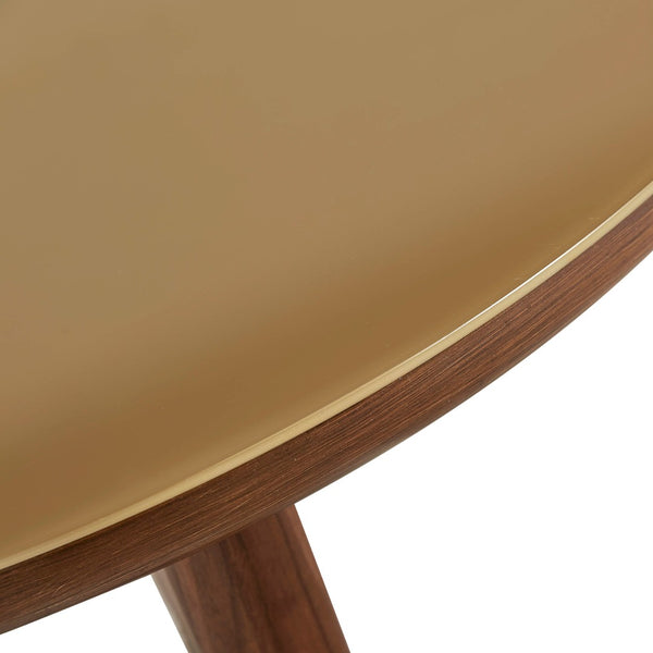 TOV Furniture Oani 51" Round Walnut & Glass Dining Table – Mid-Century Modern Elegance for Every Gathering TOV-D69237