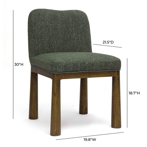 TOV Furniture Tiara Performance Basketweave Dining Chair - Elegant Comfort, Durable Design for Modern Interiors Green TOV-D69245