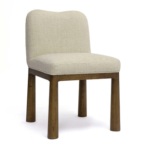 Tov Furniture Tiara Modern Performance Dining Chair With Solid Oak Legs For Stylish Comfort And Elegance Cream Fabric,Plywood,Wood Tov-d69246