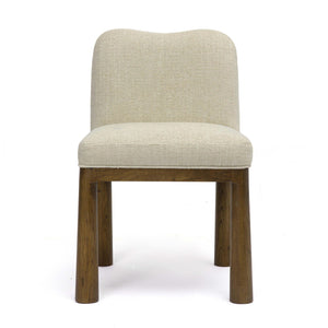Tov Furniture Tiara Modern Performance Dining Chair With Solid Oak Legs For Stylish Comfort And Elegance Cream Fabric,Plywood,Wood Tov-d69246