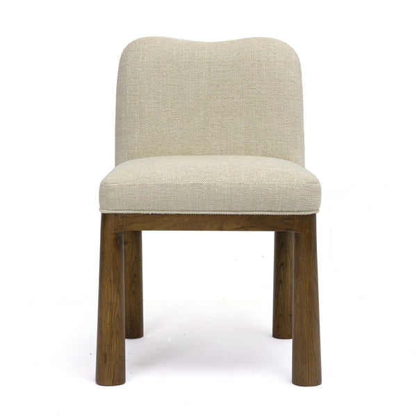 Tov Furniture Tiara Modern Performance Dining Chair With Solid Oak Legs For Stylish Comfort And Elegance Cream Fabric,Plywood,Wood Tov-d69246
