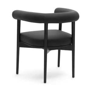 Tov Furniture Spara Vegan Leather Dining Chair - Elegant Nordic Design For A Stylish And Modern Dining Space Black Vegan Leather,Wood Tov-d69293