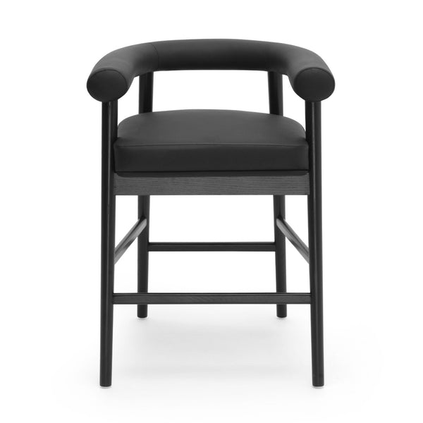 TOV Furniture Spara Performance Vegan Leather Counter Stool – Stylish Scandinavian Design for Modern Spaces Black TOV-D69297