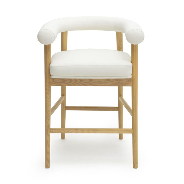 TOV Furniture Spara Performance Vegan Leather Counter Stool – Stylish Scandinavian Design for Modern Spaces White TOV-D69298