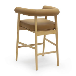 TOV Furniture Spara Performance Vegan Leather Counter Stool – Stylish Scandinavian Design for Modern Spaces Cognac TOV-D69299