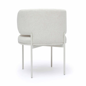 TOV Furniture Maureen Cream Performance Upcycled Linen Dining Chair - Eco-Friendly, Stylish Comfort for Modern Spaces TOV-D69315