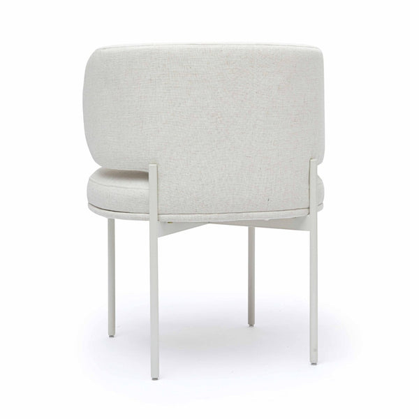 TOV Furniture Maureen Cream Performance Upcycled Linen Dining Chair - Eco-Friendly, Stylish Comfort for Modern Spaces TOV-D69315