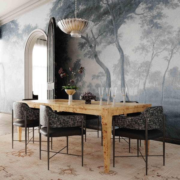 TOV Furniture Sezanne Vegan Leather Dining Chair – Stylish Two-Tone Design with Durable Comfort for Modern Spaces Black TOV-D69336