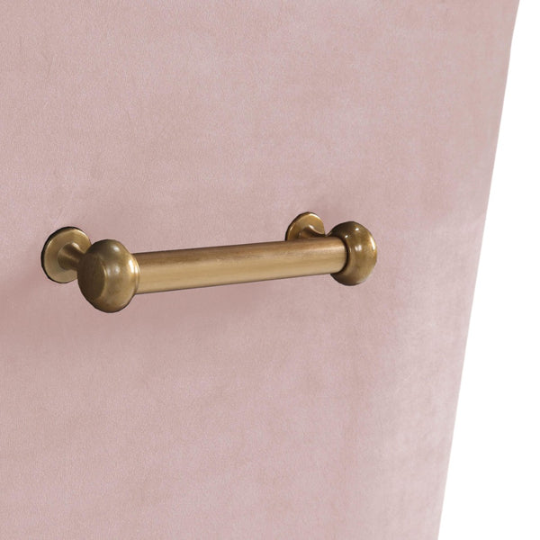 TOV Furniture Beatrix Velvet Side Chair - Chic Comfort with Gold Accents for Dining Rooms, Living Spaces & More Blush TOV-D7222