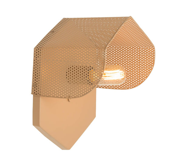 TOV Furniture Mokhtar Tan Hexagon Wall Sconce - Modern Iron Lighting with Decorative Shade for Warm Ambiance TOV-G18258
