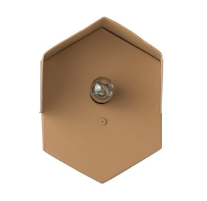 TOV Furniture Mokhtar Tan Hexagon Wall Sconce - Modern Iron Lighting with Decorative Shade for Warm Ambiance TOV-G18258