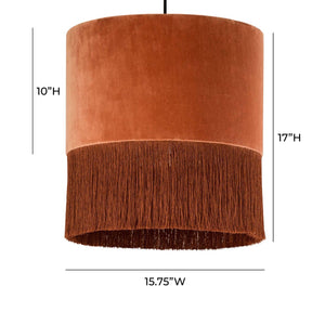 TOV Furniture Atolla Brick Tassel Pendant Light - Handcrafted Cotton Design for Cozy Living Spaces & Warmth TOV-G18285