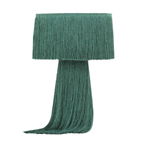 TOV Furniture Atolla Tassel Table Lamp - Elegant Cotton Design for Warm Ambient Light in Any Room Decor Style Emerald TOV-G18286