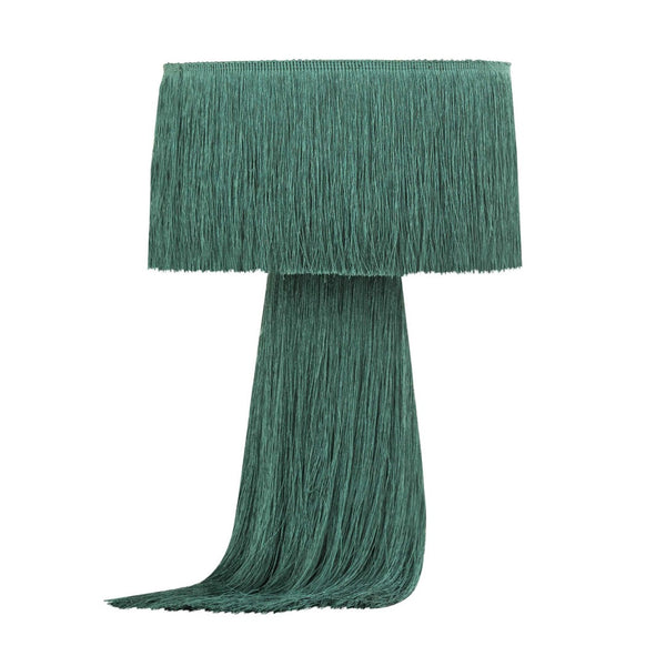 TOV Furniture Atolla Tassel Table Lamp - Elegant Cotton Design for Warm Ambient Light in Any Room Decor Style Emerald TOV-G18286