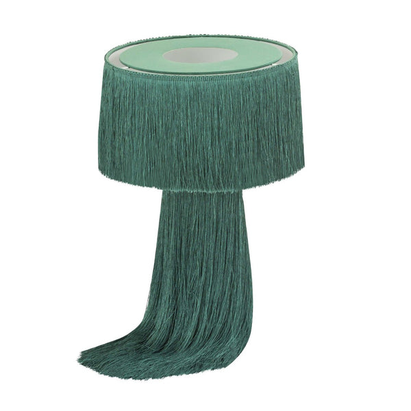 TOV Furniture Atolla Tassel Table Lamp - Elegant Cotton Design for Warm Ambient Light in Any Room Decor Style Emerald TOV-G18286
