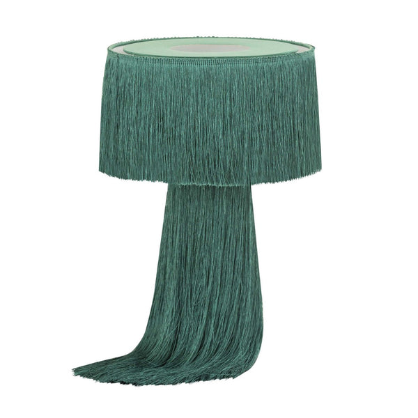 TOV Furniture Atolla Tassel Table Lamp - Elegant Cotton Design for Warm Ambient Light in Any Room Decor Style Emerald TOV-G18286