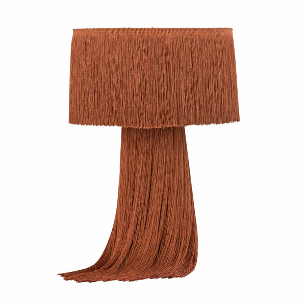 TOV Furniture Atolla Tassel Table Lamp - Elegant Cotton Design for Warm Ambient Light in Any Room Decor Style Brick TOV-G18287
