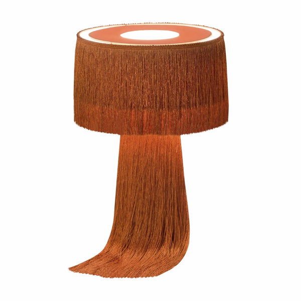 TOV Furniture Atolla Tassel Table Lamp - Elegant Cotton Design for Warm Ambient Light in Any Room Decor Style Brick TOV-G18287