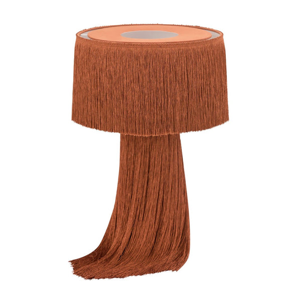 TOV Furniture Atolla Tassel Table Lamp - Elegant Cotton Design for Warm Ambient Light in Any Room Decor Style Brick TOV-G18287