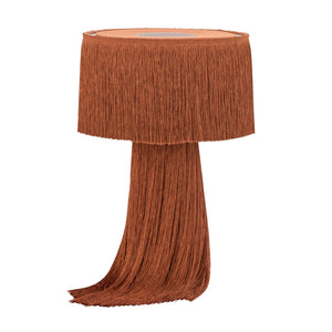 TOV Furniture Atolla Tassel Table Lamp - Elegant Cotton Design for Warm Ambient Light in Any Room Decor Style Brick TOV-G18287