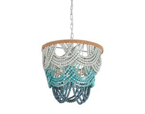 TOV Furniture Jade Beaded Chandelier - Elegant Bohemian Lighting Fixture with Ombre Beads for Stylish Spaces TOV-G18306