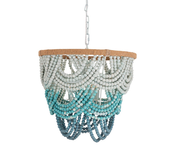 TOV Furniture Jade Beaded Chandelier - Elegant Bohemian Lighting Fixture with Ombre Beads for Stylish Spaces TOV-G18306