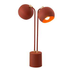 TOV Furniture Hubli Table Lamp - Handcrafted Iron & Red Terracotta Accent for Modern, Eclectic Spaces - 21.7"H TOV-G18325