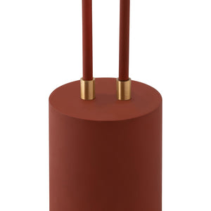 TOV Furniture Hubli Table Lamp - Handcrafted Iron & Red Terracotta Accent for Modern, Eclectic Spaces - 21.7"H TOV-G18325