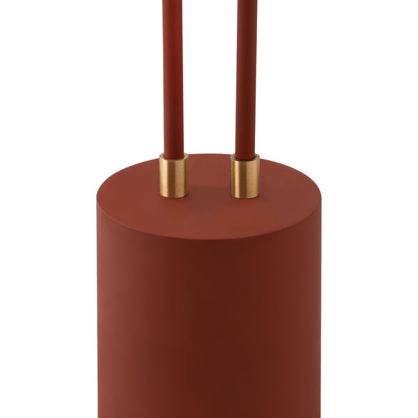 TOV Furniture Hubli Table Lamp - Handcrafted Iron & Red Terracotta Accent for Modern, Eclectic Spaces - 21.7"H TOV-G18325
