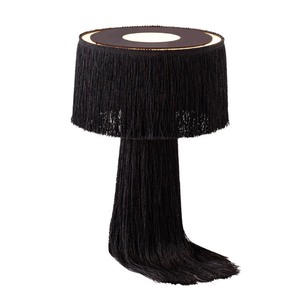 TOV Furniture Atolla Tassel Table Lamp - Elegant Cotton Design for Warm Ambient Light in Any Room Decor Style Black TOV-G18372