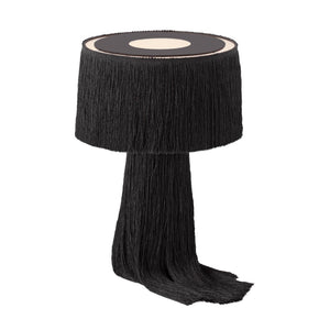 TOV Furniture Atolla Tassel Table Lamp - Elegant Cotton Design for Warm Ambient Light in Any Room Decor Style Black TOV-G18372