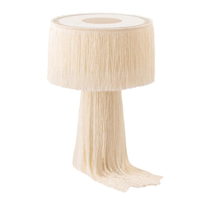 TOV Furniture Atolla Tassel Table Lamp - Elegant Cotton Design for Warm Ambient Light in Any Room Decor Style Cream TOV-G18374