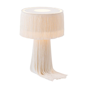 TOV Furniture Atolla Tassel Table Lamp - Elegant Cotton Design for Warm Ambient Light in Any Room Decor Style Cream TOV-G18374