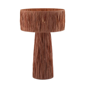 TOV Furniture Shelby Raffia Table Lamp – Handcrafted Natural Fiber Design for Cozy, Safari-Chic Home Décor Brick TOV-G18378