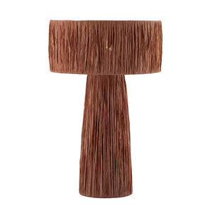 TOV Furniture Shelby Raffia Table Lamp – Handcrafted Natural Fiber Design for Cozy, Safari-Chic Home Décor Brick TOV-G18378