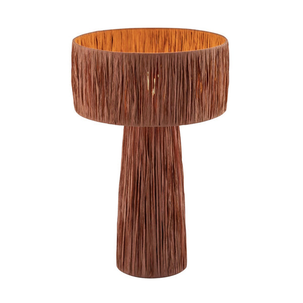 TOV Furniture Shelby Raffia Table Lamp – Handcrafted Natural Fiber Design for Cozy, Safari-Chic Home Décor Brick TOV-G18378