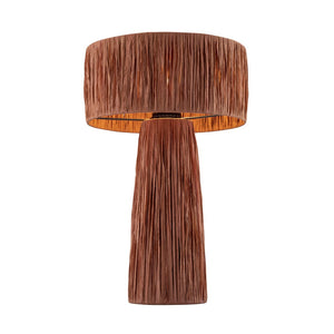 TOV Furniture Shelby Raffia Table Lamp – Handcrafted Natural Fiber Design for Cozy, Safari-Chic Home Décor Brick TOV-G18378