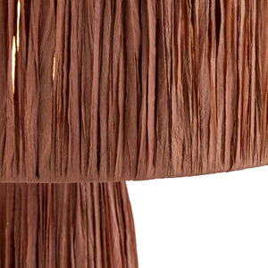 TOV Furniture Shelby Raffia Table Lamp – Handcrafted Natural Fiber Design for Cozy, Safari-Chic Home Décor Brick TOV-G18378