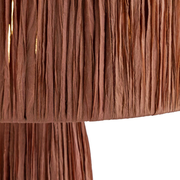 TOV Furniture Shelby Raffia Table Lamp – Handcrafted Natural Fiber Design for Cozy, Safari-Chic Home Décor Brick TOV-G18378