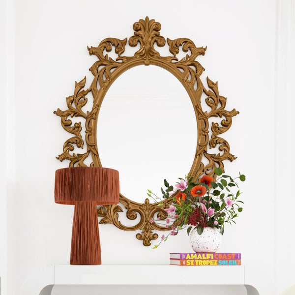 TOV Furniture Shelby Raffia Table Lamp – Handcrafted Natural Fiber Design for Cozy, Safari-Chic Home Décor Brick TOV-G18378