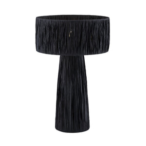 TOV Furniture Shelby Raffia Table Lamp – Handcrafted Natural Fiber Design for Cozy, Safari-Chic Home Décor Black TOV-G18379