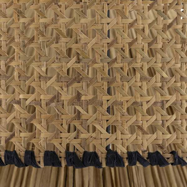 TOV Furniture Rylie Handwoven Raffia Pendant Lamp – Stylish Natural & Black Fixture for Warm Ambient Lighting TOV-G18382