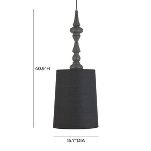 TOV Furniture Yaretzi Pendant Lamp – Elegant Matte Black Light Fixture for Moody Atmospheres in Any Room TOV-G18409