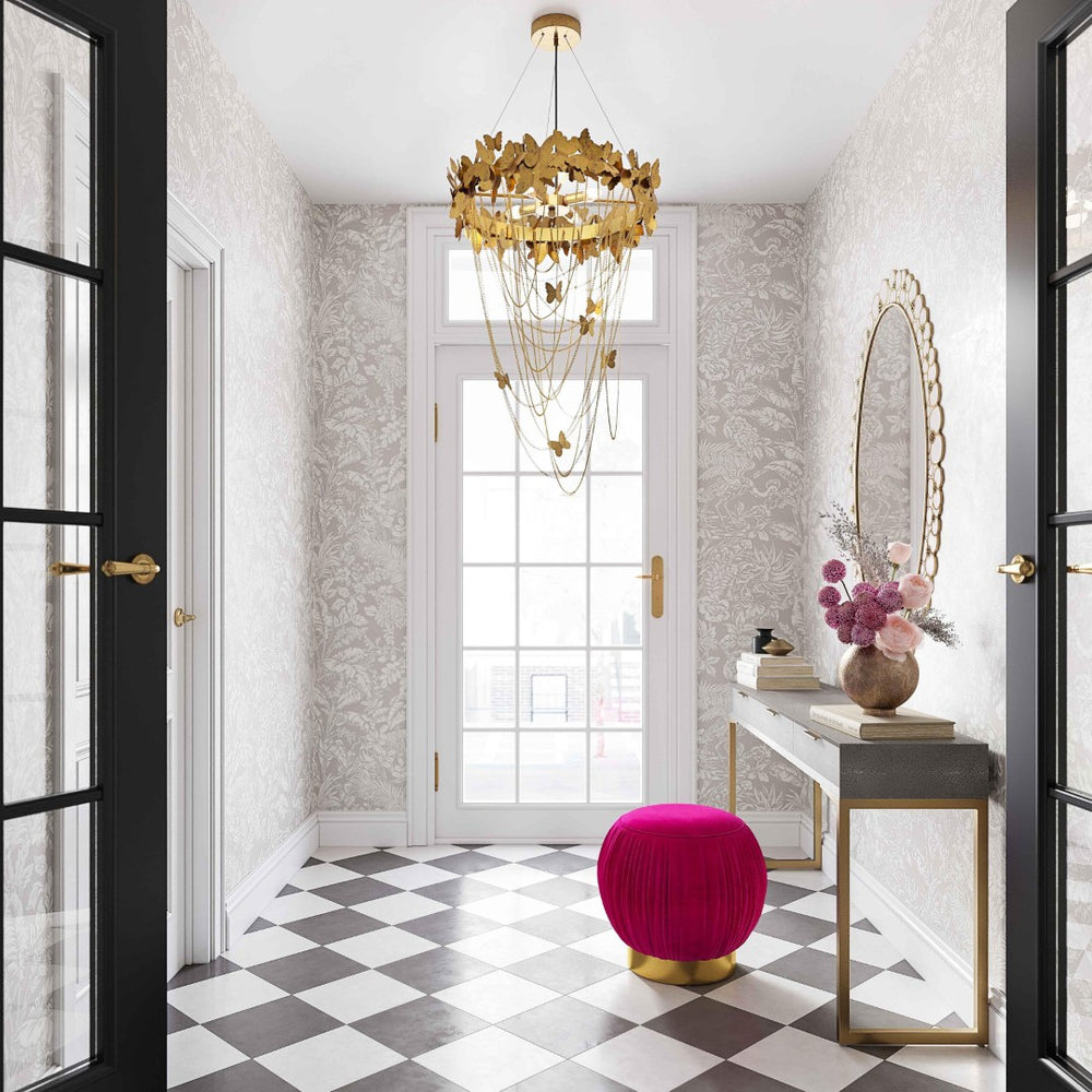 TOV Furniture Butterfly Gold Chandelier - Handcrafted Elegance with Sculptural Iron Butterflies for Artful Glamour TOV-G18412